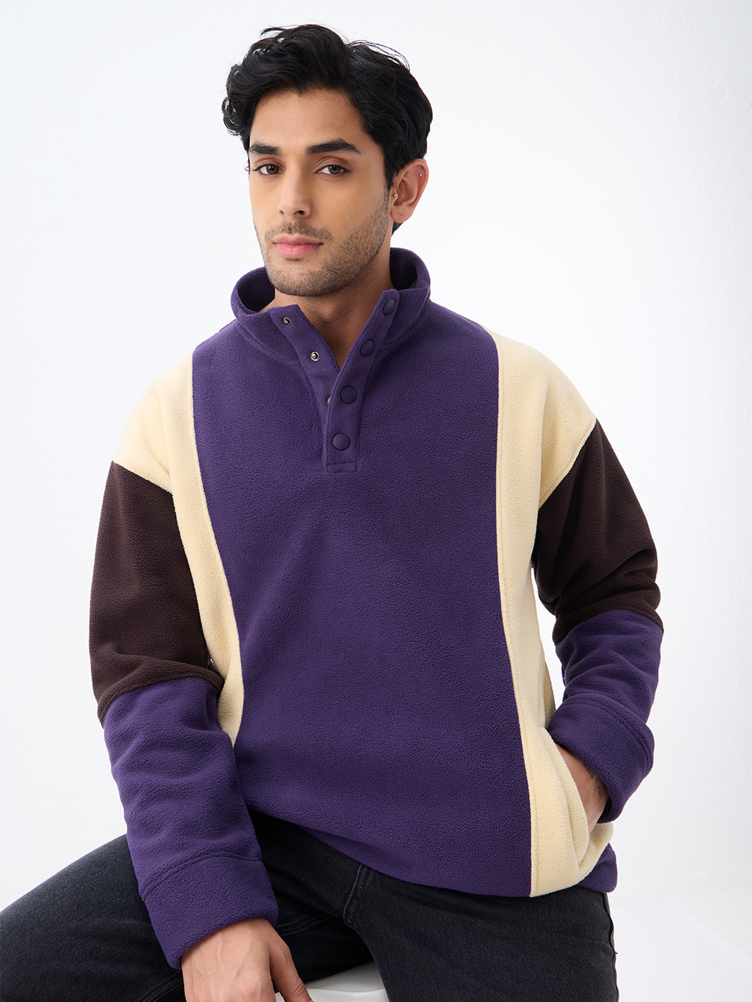 メンズウェア BOGEYBOYS APPLE SEASON PULLOVER FLEECE L Buy The Souled Store Oversized Sweatshirt: Dark Berry Men and Boys